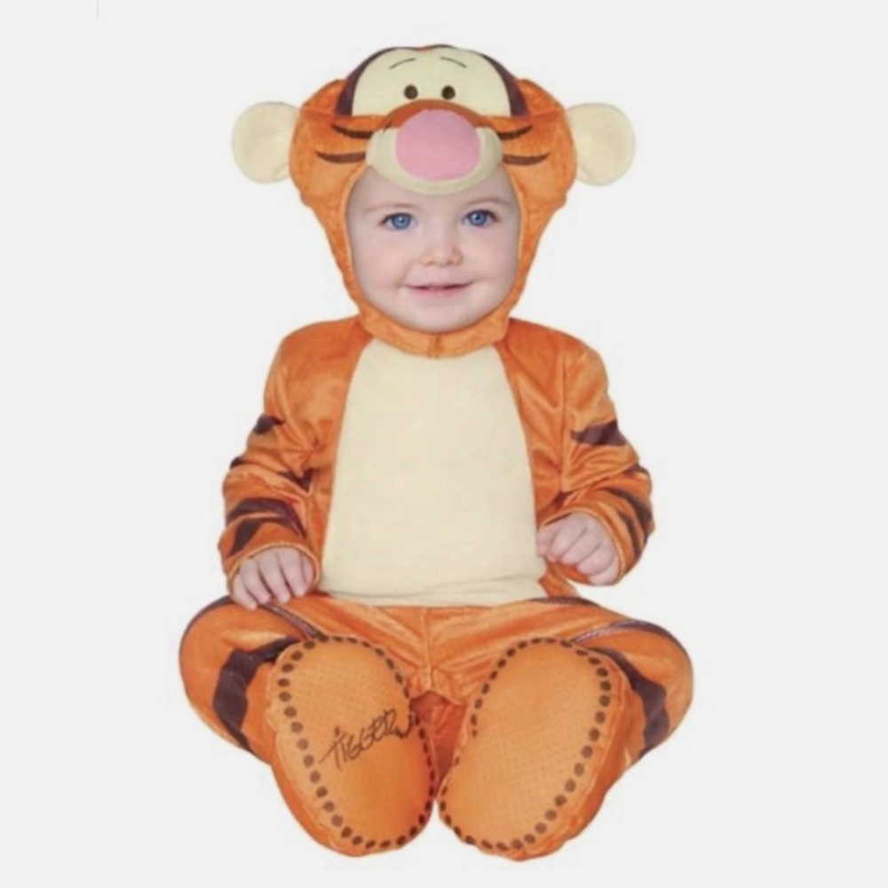 Vintage TIGGER baby Costume 18-24 Months.  Rare style to find. Full onesie piece